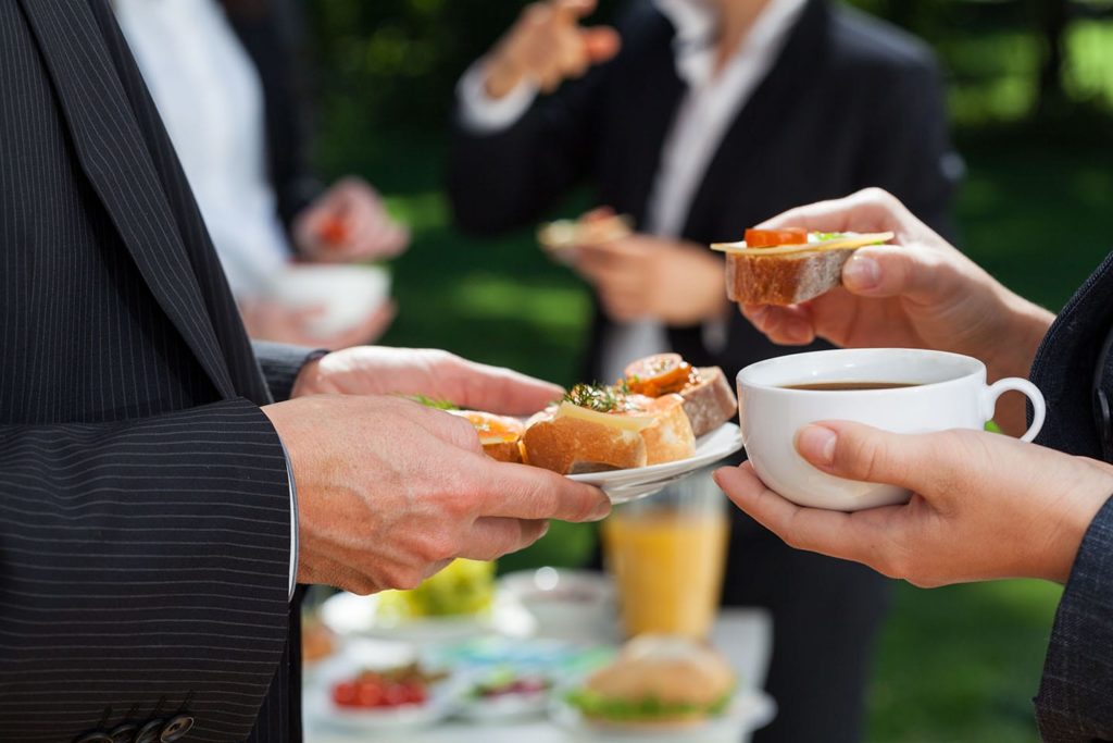 food helps drive networking at corporate events