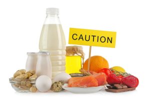 A selection of foods that provoke common food allergies.